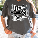 Foxes Lets Go Star Banner Trio DTF Print