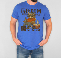 Freedom Never Goes Out Of Style Raccoon DTF Print