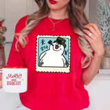 Frosty Christmas Stamp DTF Print