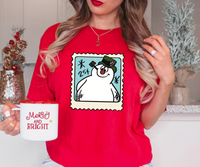 Frosty Christmas Stamp DTF Print