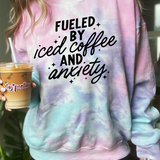 Fueled By Iced Coffee and Anxiety DTF Print