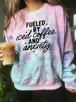 Fueled By Iced Coffee and Anxiety DTF Print