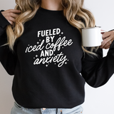 Fueled By Iced Coffee and Anxiety DTF Print