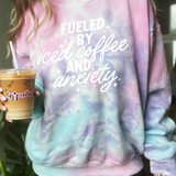Fueled By Iced Coffee and Anxiety DTF Print
