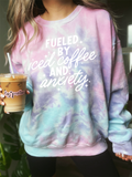 Fueled By Iced Coffee and Anxiety DTF Print