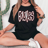 Funky Eagles Faux Glitter Outline DTF Print