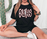 Funky Eagles Faux Glitter Outline DTF Print