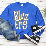 Funky Blazers Faux Glitter Outline DTF Print