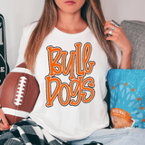 Funky Bulldogs Faux Glitter Outline DTF Print