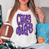 Funky Crusaders Faux Glitter Outline Stacked DTF Print