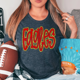 Funky Eagles Faux Glitter Outline DTF Print