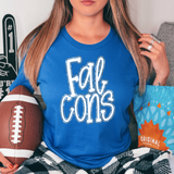 Funky Falcons Faux Glitter Outline DTF Print