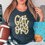 Funky Gators Faux Glitter Outline DTF Print