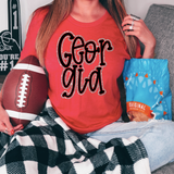 Funky Georgia Faux Glitter Outline DTF Print