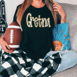 Funky Gretna Faux Glitter Outline DTF Print