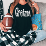 Funky Gretna Faux Glitter Outline DTF Print