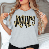 Funky Jaguars Faux Glitter Outline DTF Print