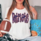 Funky Patriots Faux Glitter Outline DTF Print