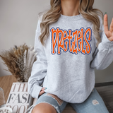 Funky Pretzels Faux Glitter Outline DTF Print