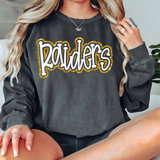 Funky Raiders Faux Glitter Outline DTF Print