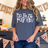 Funky Redoubt Faux Glitter Outline DTF Print