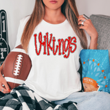 Funky Vikings Faux Glitter Outline DTF Print