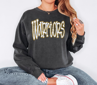 Funky Warriors Faux Glitter Outline DTF Print