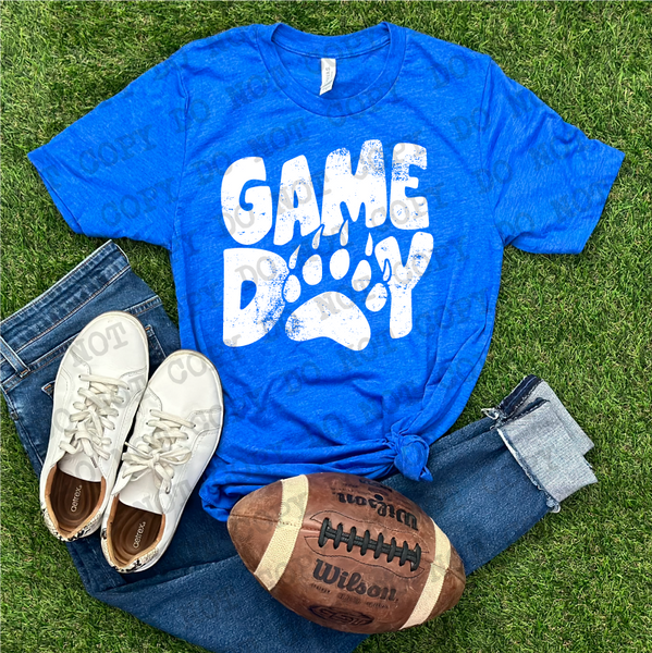 Distressed Game Day Panthers/Bears Stacked Grunge DTF Print