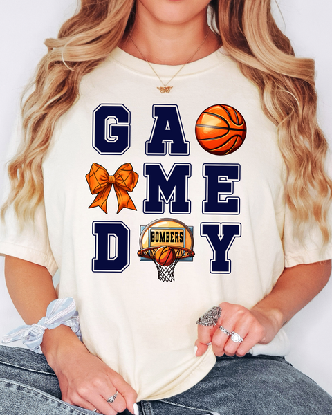 Game Day Bombers Basketball DTF Print