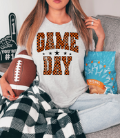 Checker Game Day Orange DTF Print