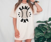Game Day Leopard Baseball Distressed DTF Print