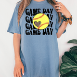 Game Day Stacked Softball DTF Print