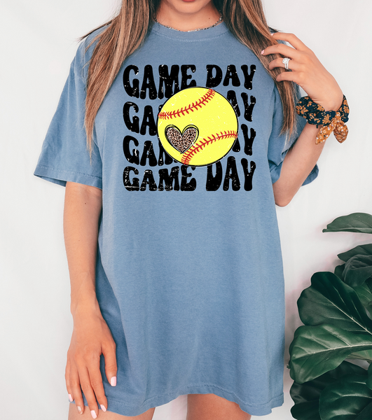 Game Day Stacked Softball DTF Print