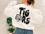 Distressed Tigers Stacked Grunge DTF Print