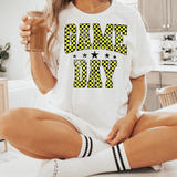Checker Game Day Yellow DTF Print
