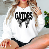 Gators Coquette Checker Bow DTF Print