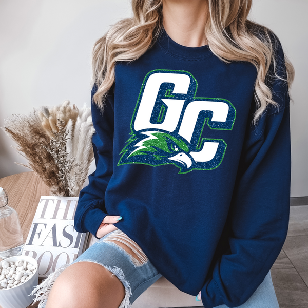 GC Hawks Glitter Effect DTF Print