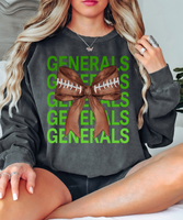 Generals Repeat Football Bow DTF Print