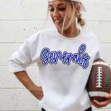 Generals Outline DTF Print