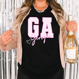 Faux Glitter Georgia Doodle DTF Print