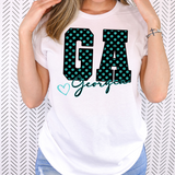 Faux Glitter Georgia Doodle DTF Print