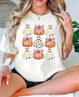 Coquette Ghost Pumpkin Collage DTF Print