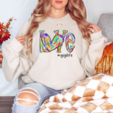 Love Watercolor Heart DTF Print