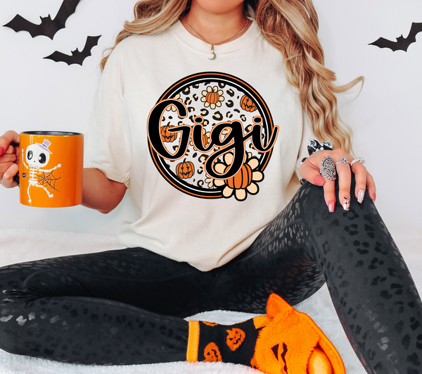 Gigi Pumpkin Circle DTF Print