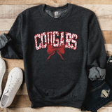 Cougars Maroon Floral Bow DTF Print