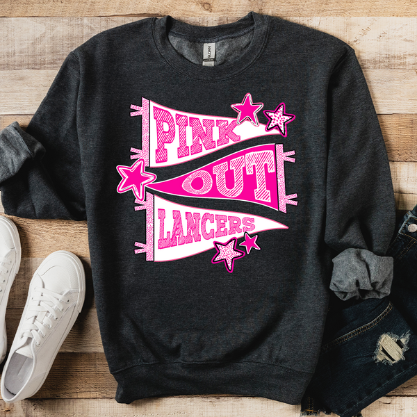 Lancers Pink Out Pennant Banner DTF Print