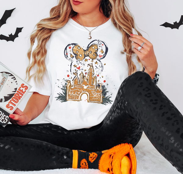 Gingerbread Minnie Castle DTF Print