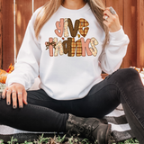 Give Thanks Plaid Leopard Fall DTF Print