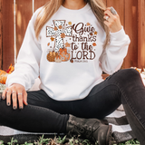 Give Thanks To the Lord Fall Cross DTF Print