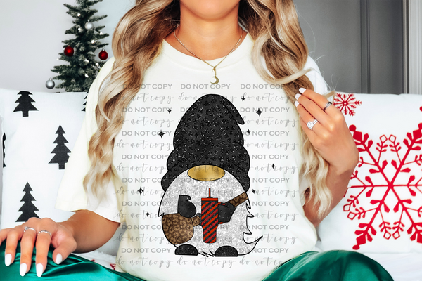 Boojee Gnome Glitter Effect DTF Print